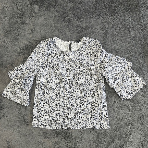 J crew printed tiered bell-sleeve top - Picture 2 of 11